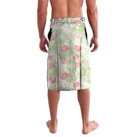 Anthurium Plumeria Lei Pastel Lavalava Green Hawaiian Splendid Palaka LT01 - Polynesian Pride