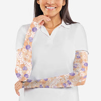 Anthurium Plumeria Lei Pastel Arm Sleeves Orange Hawaiian Splendid Palaka LT01 - Polynesian Pride