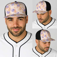 Anthurium Plumeria Lei Pastel Baseball Net Cap Orange Hawaiian Splendid Palaka LT01 - Polynesian Pride