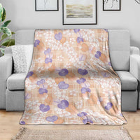 Anthurium Plumeria Lei Pastel Blanket Orange Hawaiian Splendid Palaka LT01 - Polynesian Pride