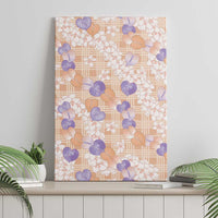 Anthurium Plumeria Lei Pastel Canvas Wall Art Orange Hawaiian Splendid Palaka LT01 - Polynesian Pride