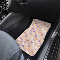Anthurium Plumeria Lei Pastel Car Mats Orange Hawaiian Splendid Palaka LT01 - Polynesian Pride