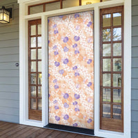 Anthurium Plumeria Lei Pastel Door Cover Orange Hawaiian Splendid Palaka LT01 - Polynesian Pride