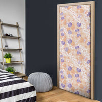 Anthurium Plumeria Lei Pastel Door Cover Orange Hawaiian Splendid Palaka LT01 - Polynesian Pride