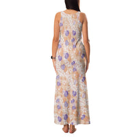 Anthurium Plumeria Lei Pastel Family Matching Tank Maxi Dress and Hawaiian Shirt Orange Hawaiian Splendid Palaka