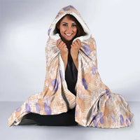 Anthurium Plumeria Lei Pastel Hooded Blanket Orange Hawaiian Splendid Palaka LT01 - Polynesian Pride