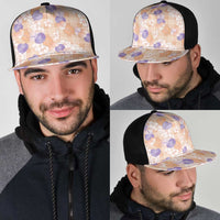 Anthurium Plumeria Lei Pastel Mesh Trucker Cap Orange Hawaiian Splendid Palaka LT01 - Polynesian Pride