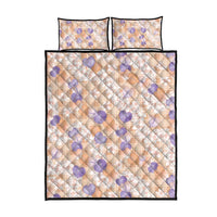 Anthurium Plumeria Lei Pastel Quilt Bed Set Orange Hawaiian Splendid Palaka LT01 - Polynesian Pride