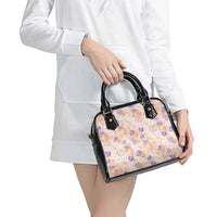 Anthurium Plumeria Lei Pastel Shoulder Handbag Orange Hawaiian Splendid Palaka LT01 - Polynesian Pride