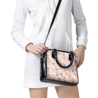 Anthurium Plumeria Lei Pastel Shoulder Handbag Orange Hawaiian Splendid Palaka LT01 - Polynesian Pride