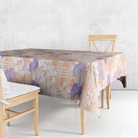 Anthurium Plumeria Lei Pastel Tablecloth Orange Hawaiian Splendid Palaka LT01 - Polynesian Pride