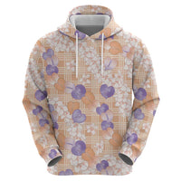Anthurium Plumeria Lei Pastel Zip Hoodie Orange Hawaiian Splendid Palaka LT01 - Polynesian Pride