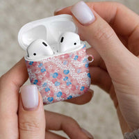 Anthurium Plumeria Lei Pastel AirPods Case Pink Hawaiian Splendid Palaka LT01 - Polynesian Pride