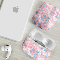 Anthurium Plumeria Lei Pastel AirPods Case Pink Hawaiian Splendid Palaka LT01 - Polynesian Pride