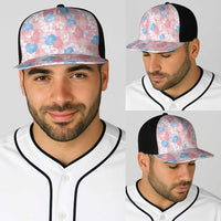 Anthurium Plumeria Lei Pastel Baseball Net Cap Pink Hawaiian Splendid Palaka LT01 - Polynesian Pride