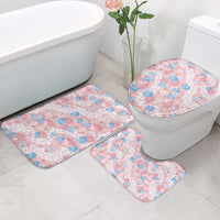 Anthurium Plumeria Lei Pastel Bathroom Set Pink Hawaiian Splendid Palaka LT01 - Polynesian Pride