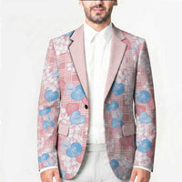 Anthurium Plumeria Lei Pastel Blazer Pink Hawaiian Splendid Palaka LT01 - Polynesian Pride