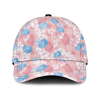 Anthurium Plumeria Lei Pastel Classic Cap Pink Hawaiian Splendid Palaka LT01 Universal Fit Pink - Polynesian Pride