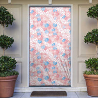 Anthurium Plumeria Lei Pastel Door Cover Pink Hawaiian Splendid Palaka LT01 Pink - Polynesian Pride