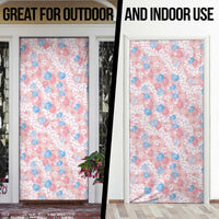 Anthurium Plumeria Lei Pastel Door Cover Pink Hawaiian Splendid Palaka LT01 - Polynesian Pride