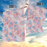 Anthurium Plumeria Lei Pastel Garden Flag Pink Hawaiian Splendid Palaka LT01 - Polynesian Pride