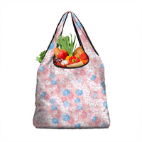 Anthurium Plumeria Lei Pastel Grocery Bag Pink Hawaiian Splendid Palaka LT01 1-pack One Size Pink - Polynesian Pride