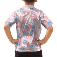 Anthurium Plumeria Lei Pastel Hawaiian Shirt Pink Hawaiian Splendid Palaka LT01 - Polynesian Pride