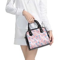 Anthurium Plumeria Lei Pastel Shoulder Handbag Pink Hawaiian Splendid Palaka LT01 - Polynesian Pride