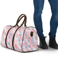 Anthurium Plumeria Lei Pastel Travel Bag Pink Hawaiian Splendid Palaka LT01 - Polynesian Pride