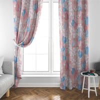Anthurium Plumeria Lei Pastel Window Curtain Pink Hawaiian Splendid Palaka LT01 - Polynesian Pride