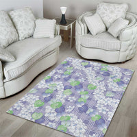 Anthurium Plumeria Lei Pastel Area Rug Purple Hawaiian Splendid Palaka LT01 - Polynesian Pride