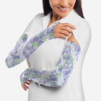 Anthurium Plumeria Lei Pastel Arm Sleeves Purple Hawaiian Splendid Palaka LT01 - Polynesian Pride