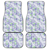 Anthurium Plumeria Lei Pastel Car Mats Purple Hawaiian Splendid Palaka LT01 - Polynesian Pride