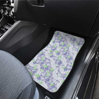 Anthurium Plumeria Lei Pastel Car Mats Purple Hawaiian Splendid Palaka LT01 - Polynesian Pride