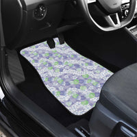 Anthurium Plumeria Lei Pastel Car Mats Purple Hawaiian Splendid Palaka LT01 - Polynesian Pride