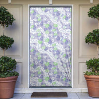 Anthurium Plumeria Lei Pastel Door Cover Purple Hawaiian Splendid Palaka LT01 Purple - Polynesian Pride