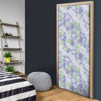 Anthurium Plumeria Lei Pastel Door Cover Purple Hawaiian Splendid Palaka LT01 - Polynesian Pride
