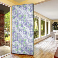 Anthurium Plumeria Lei Pastel Door Cover Purple Hawaiian Splendid Palaka LT01 - Polynesian Pride