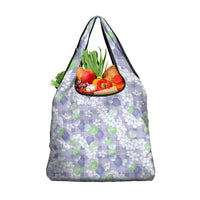 Anthurium Plumeria Lei Pastel Grocery Bag Purple Hawaiian Splendid Palaka LT01 1-pack One Size Purple - Polynesian Pride