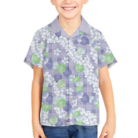Anthurium Plumeria Lei Pastel Hawaiian Shirt Purple Hawaiian Splendid Palaka LT01 - Polynesian Pride