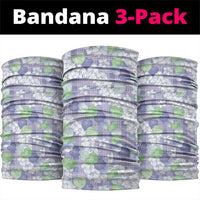 Anthurium Plumeria Lei Pastel Neck Gaiter Purple Hawaiian Splendid Palaka LT01 package One Size: 25*50cm Purple - Polynesian Pride