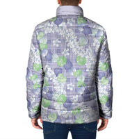 Anthurium Plumeria Lei Pastel Padded Jacket Purple Hawaiian Splendid Palaka LT01 - Polynesian Pride