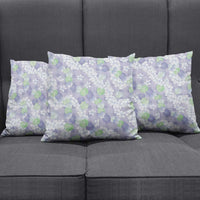 Anthurium Plumeria Lei Pastel Pillow Cover Purple Hawaiian Splendid Palaka LT01 - Polynesian Pride