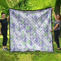 Anthurium Plumeria Lei Pastel Quilt Purple Hawaiian Splendid Palaka LT01 - Polynesian Pride