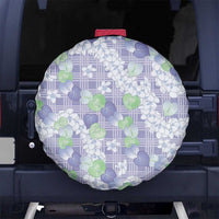 Anthurium Plumeria Lei Pastel Spare Tire Cover Purple Hawaiian Splendid Palaka LT01 No hole Purple - Polynesian Pride