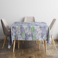 Anthurium Plumeria Lei Pastel Tablecloth Purple Hawaiian Splendid Palaka LT01 - Polynesian Pride