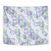 Anthurium Plumeria Lei Pastel Tapestry Purple Hawaiian Splendid Palaka LT01 - Polynesian Pride