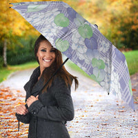 Anthurium Plumeria Lei Pastel Umbrella Purple Hawaiian Splendid Palaka LT01 - Polynesian Pride