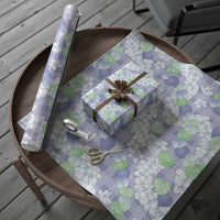 Anthurium Plumeria Lei Pastel Wrapping Paper Purple Hawaiian Splendid Palaka LT01 - Polynesian Pride