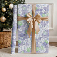 Anthurium Plumeria Lei Pastel Wrapping Paper Purple Hawaiian Splendid Palaka LT01 - Polynesian Pride